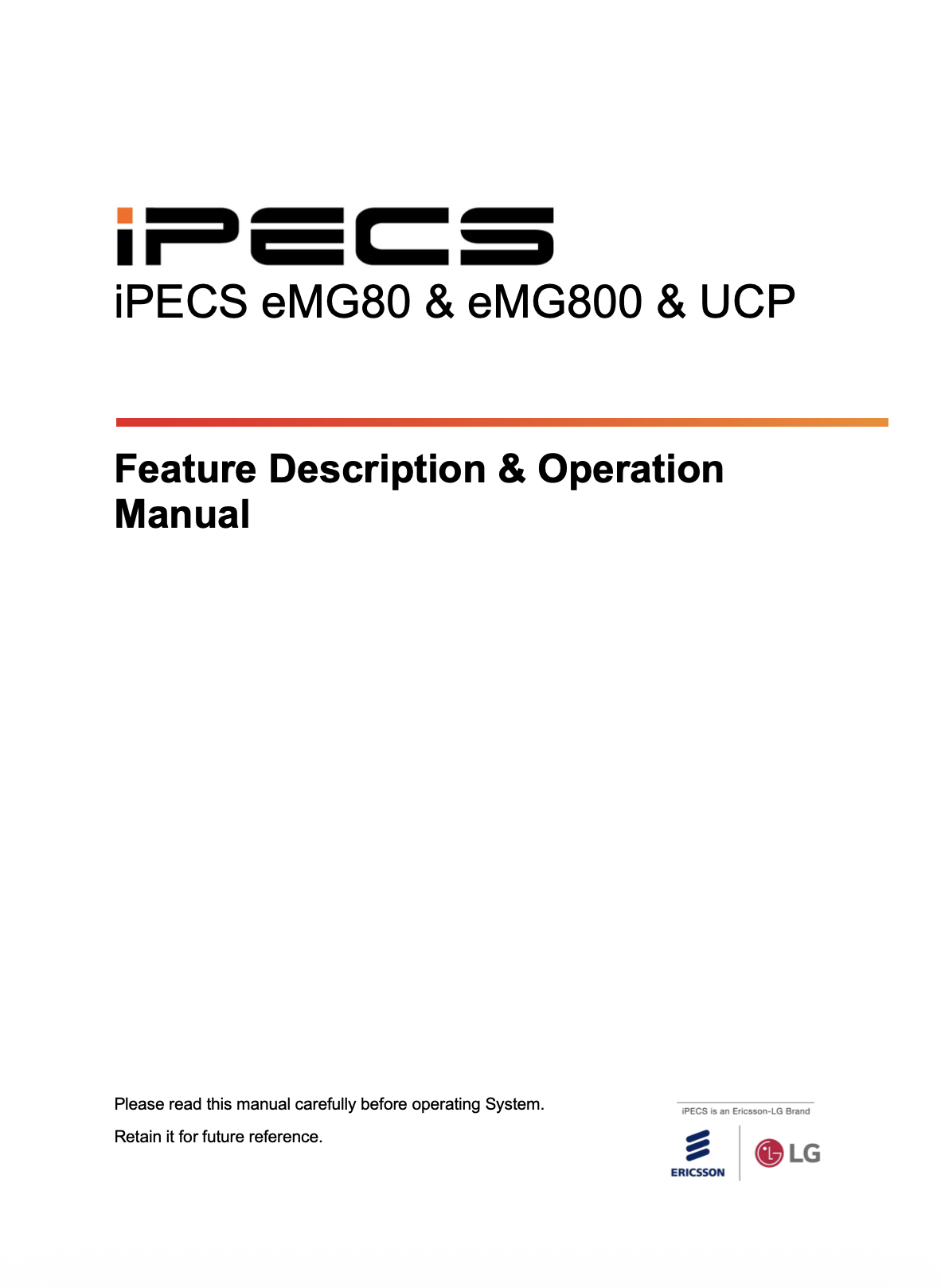Portada manual técnico iPECS eMG80/eMG800/UCP